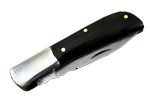 New Bull Horn Handle Damascus Folding Knife Bowie Hand Rare Art 4.5"
