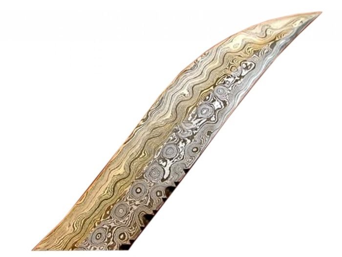 New Handmade Damascus Steel Knife Camel Bone Handle Handcrafted 17"