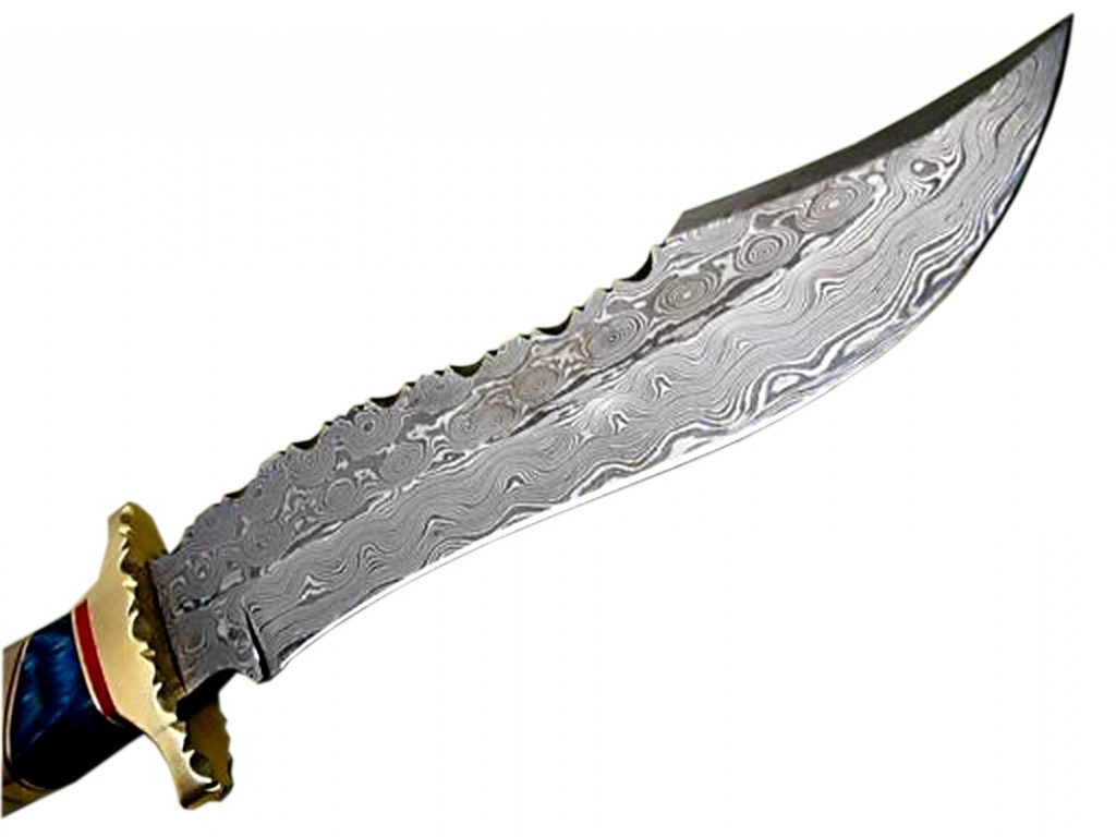 12" Handmade Damascus Steel Knife Rock Solid Fantastic Looking