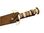 New Handmade Damascus Steel Knife Camel Bone Handle Handcrafted 17"