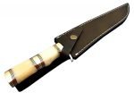 Handmade Damascus Steel Knife Buffalo Bone Excellent Finish 7.7"