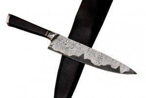 Damascus Hand Made Tang Pocket & Kitchen Knife