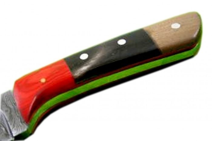 Damascus Hand Made Tang Pocket & Kitchen Knife Unique Pattern