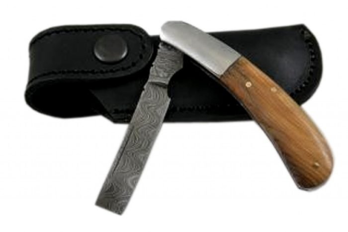 Damascus Steel Folding Razor Carbon Damascus Steel Perfect Holding