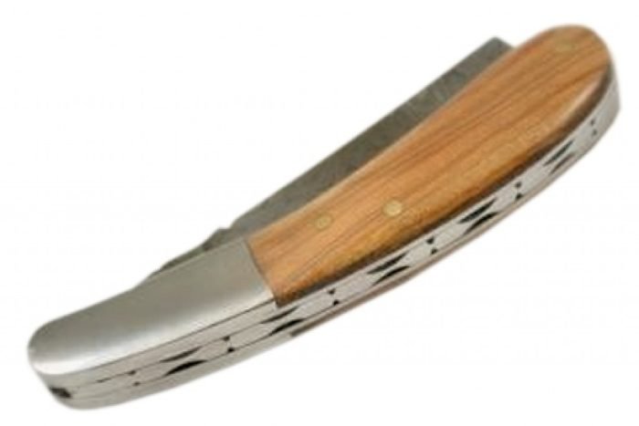 Damascus Steel Folding Razor Carbon Damascus Steel Perfect Holding