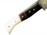Damascus Full Tang Guthook Knife Blade Fixed Sheath Skinning 9"